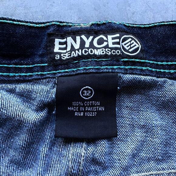 Vintage Baggy Y2K Eynce Denim‎ Embroidered Shorts - Picture 4 of 4